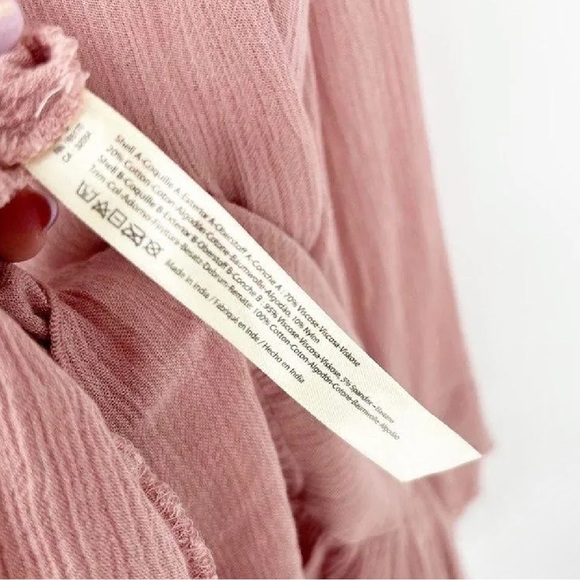 Free People Adella Lace Mini Dress size Large Pink - Picture 10 of 16